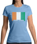 Ivory Coast  Barcode Style Flag Womens T-Shirt