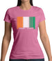 Ivory Coast  Barcode Style Flag Womens T-Shirt