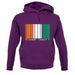 Ivory Coast  Barcode Style Flag unisex hoodie