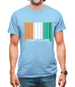 Ivory Coast  Barcode Style Flag Mens T-Shirt