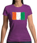 Ivory Coast  Grunge Style Flag Womens T-Shirt