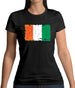 Ivory Coast  Grunge Style Flag Womens T-Shirt