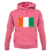 Ivory Coast  Grunge Style Flag unisex hoodie