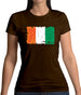 Ivory Coast  Grunge Style Flag Womens T-Shirt