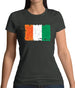 Ivory Coast  Grunge Style Flag Womens T-Shirt