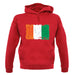 Ivory Coast  Grunge Style Flag unisex hoodie