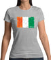 Ivory Coast  Grunge Style Flag Womens T-Shirt