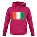 Ivory Coast  Grunge Style Flag unisex hoodie