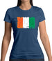 Ivory Coast  Grunge Style Flag Womens T-Shirt