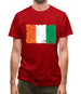 Ivory Coast  Grunge Style Flag Mens T-Shirt