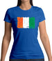 Ivory Coast  Grunge Style Flag Womens T-Shirt