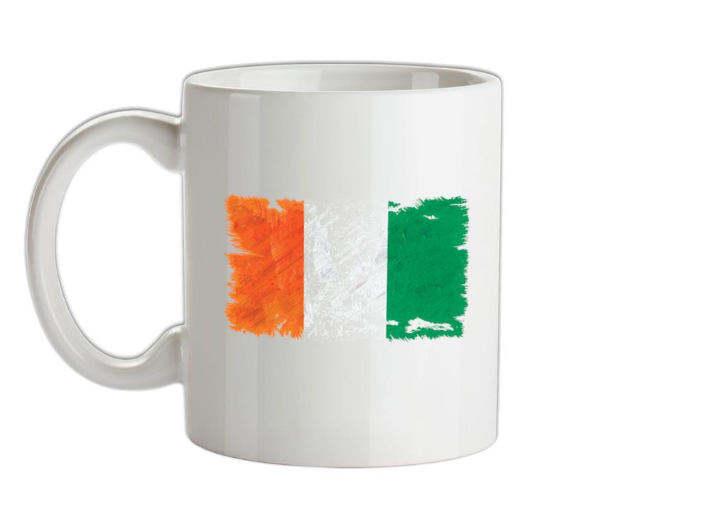 Ivory Coast Grunge Style Flag Ceramic Mug