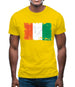 Ivory Coast  Grunge Style Flag Mens T-Shirt