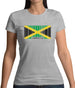 Jamaica Barcode Style Flag Womens T-Shirt