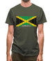 Jamaica Barcode Style Flag Mens T-Shirt