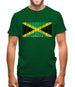 Jamaica Barcode Style Flag Mens T-Shirt