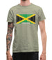 Jamaica Barcode Style Flag Mens T-Shirt