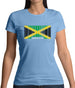 Jamaica Barcode Style Flag Womens T-Shirt