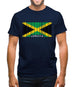 Jamaica Barcode Style Flag Mens T-Shirt