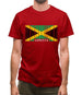 Jamaica Barcode Style Flag Mens T-Shirt