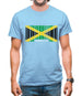 Jamaica Barcode Style Flag Mens T-Shirt