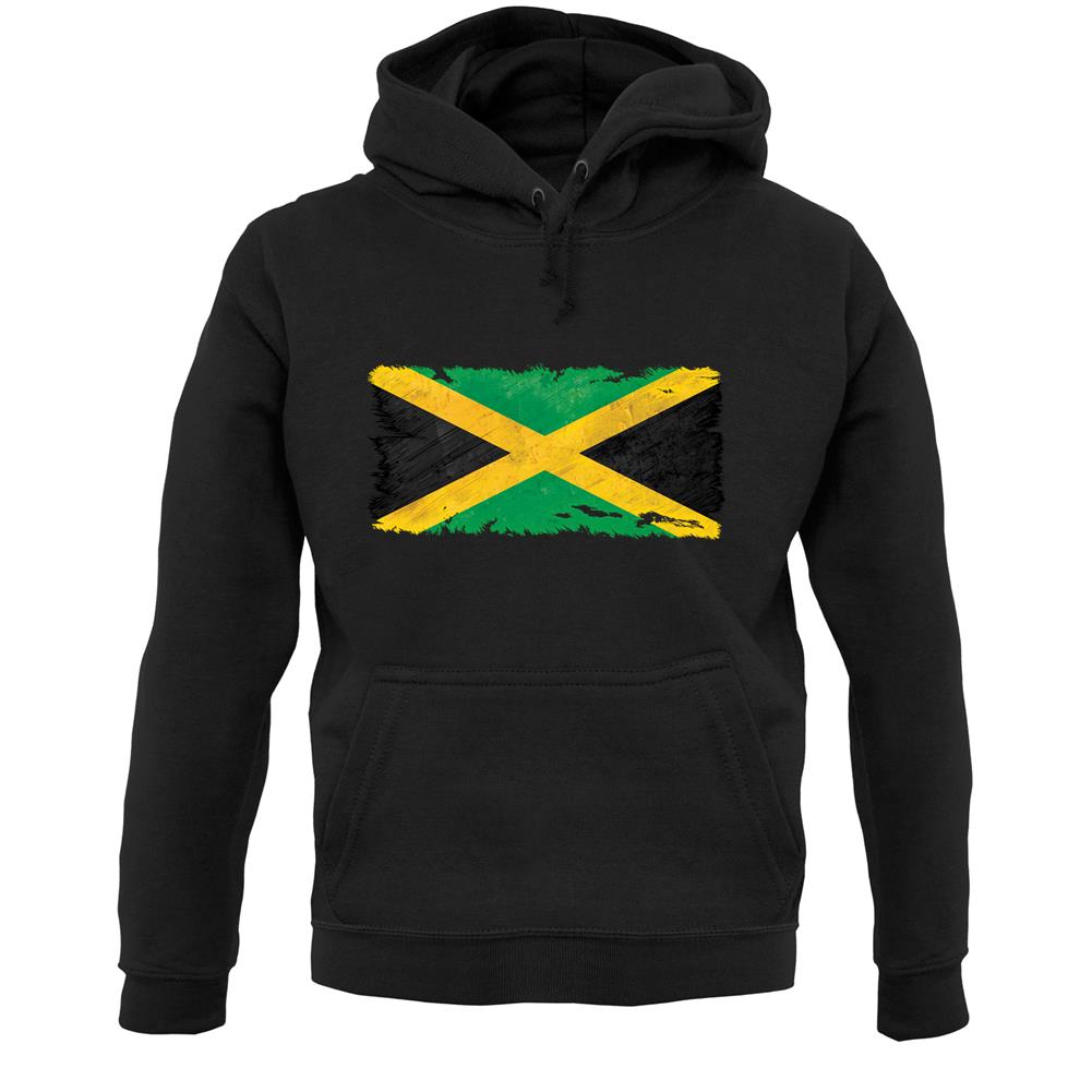 Jamaica Grunge Style Flag Unisex Hoodie