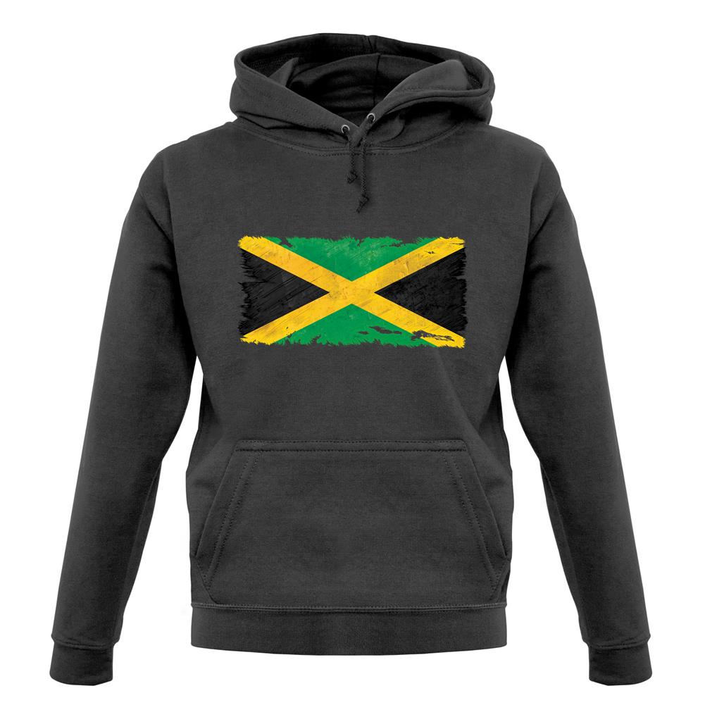 Jamaica Grunge Style Flag unisex hoodie