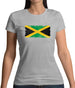 Jamaica Grunge Style Flag Womens T-Shirt