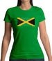 Jamaica Grunge Style Flag Womens T-Shirt