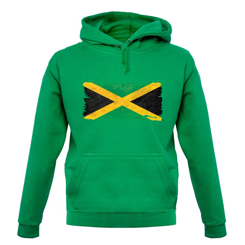 Jamaica Grunge Style Flag unisex hoodie
