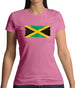 Jamaica Grunge Style Flag Womens T-Shirt