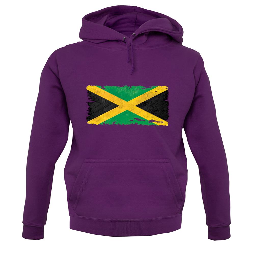 Jamaica Grunge Style Flag unisex hoodie