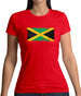 Jamaica Grunge Style Flag Womens T-Shirt