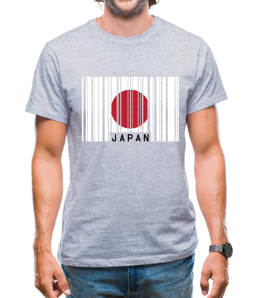 Japan Barcode Style Flag Mens T-Shirt