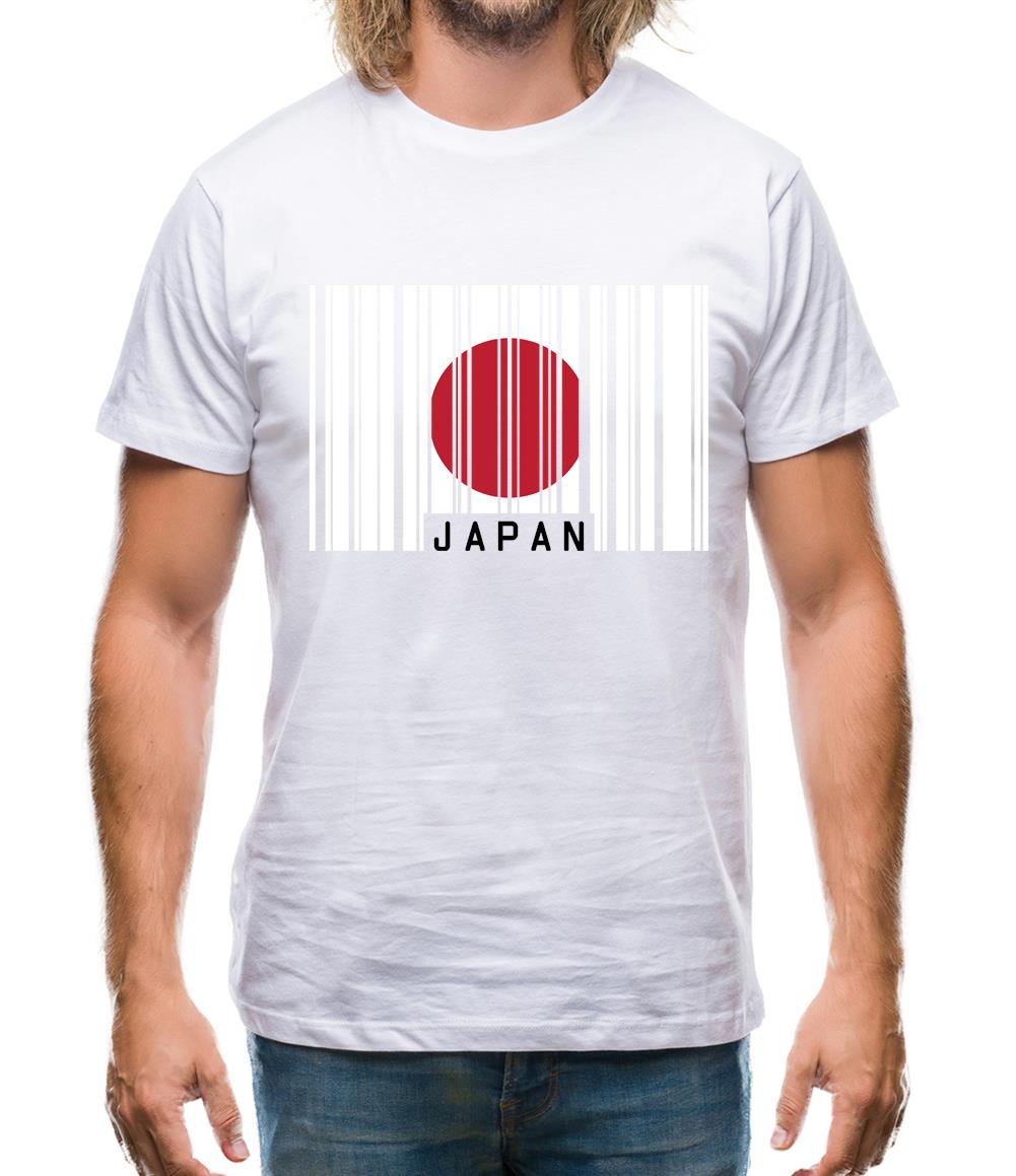 Japan Barcode Style Flag Mens T-Shirt