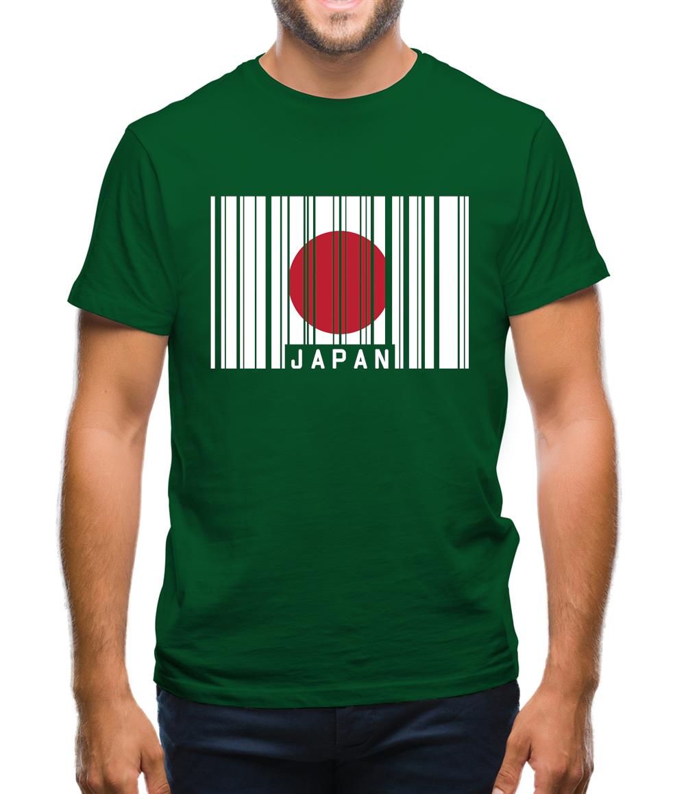 Japan Barcode Style Flag Mens T-Shirt