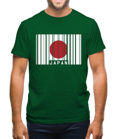 Japan Barcode Style Flag Mens T-Shirt