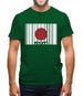 Japan Barcode Style Flag Mens T-Shirt