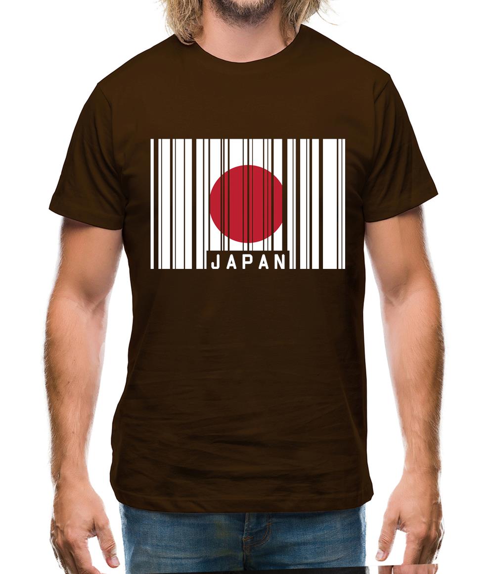 Japan Barcode Style Flag Mens T-Shirt