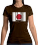 Japan Barcode Style Flag Womens T-Shirt