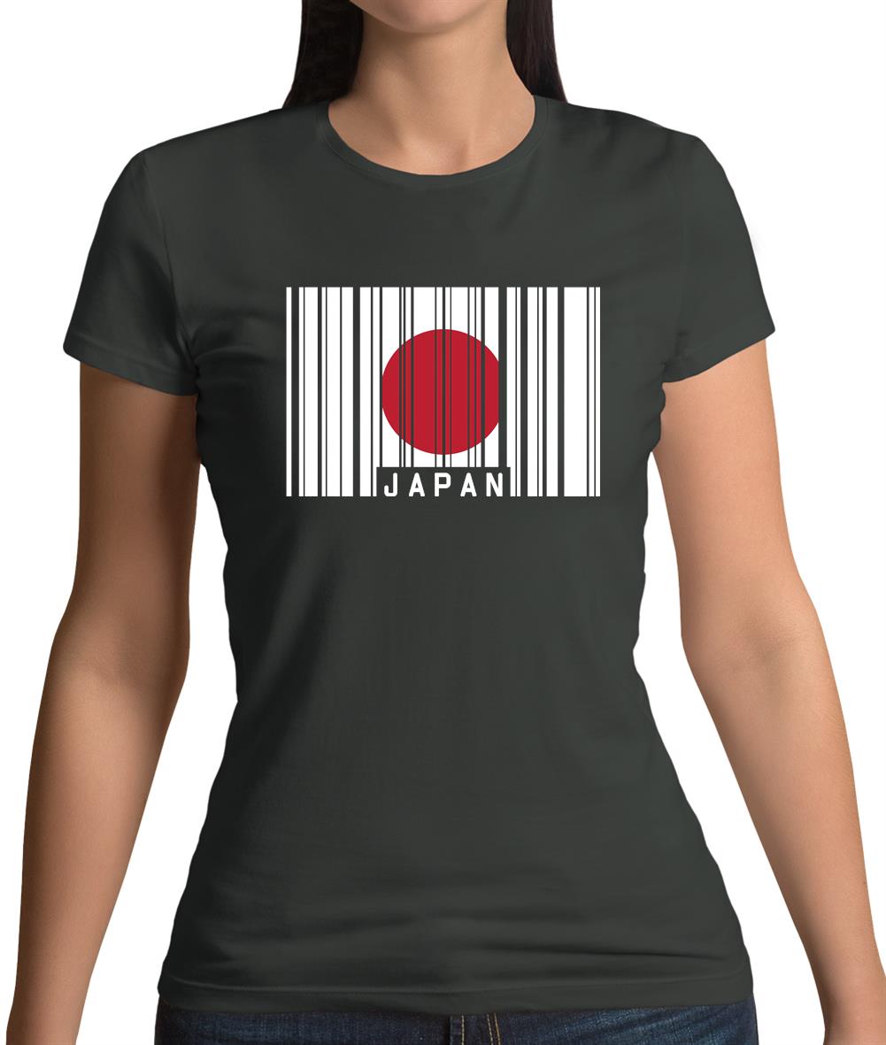 Japan Barcode Style Flag Womens T-Shirt
