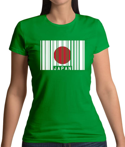 Japan Barcode Style Flag Womens T-Shirt