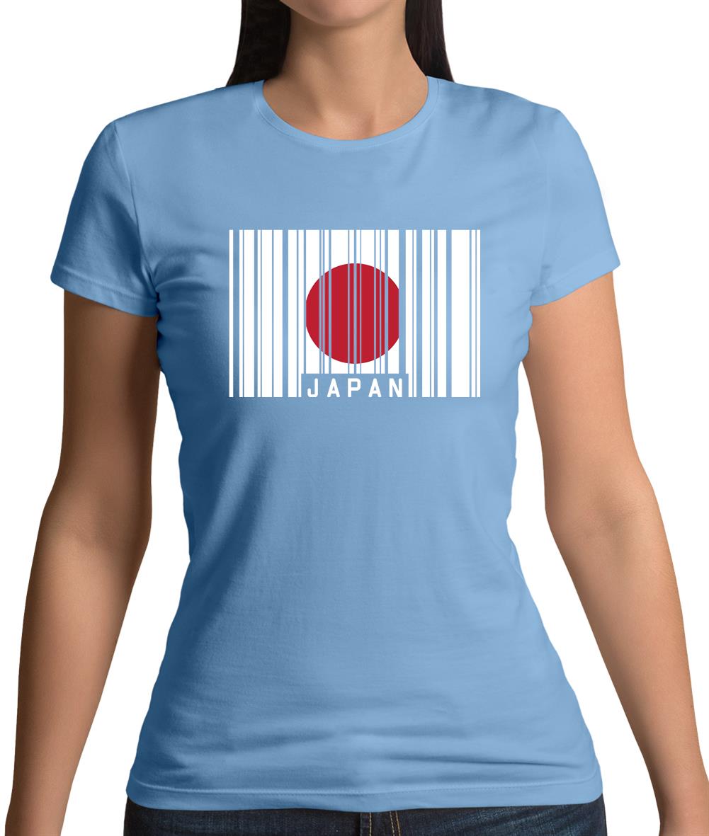 Japan Barcode Style Flag Womens T-Shirt