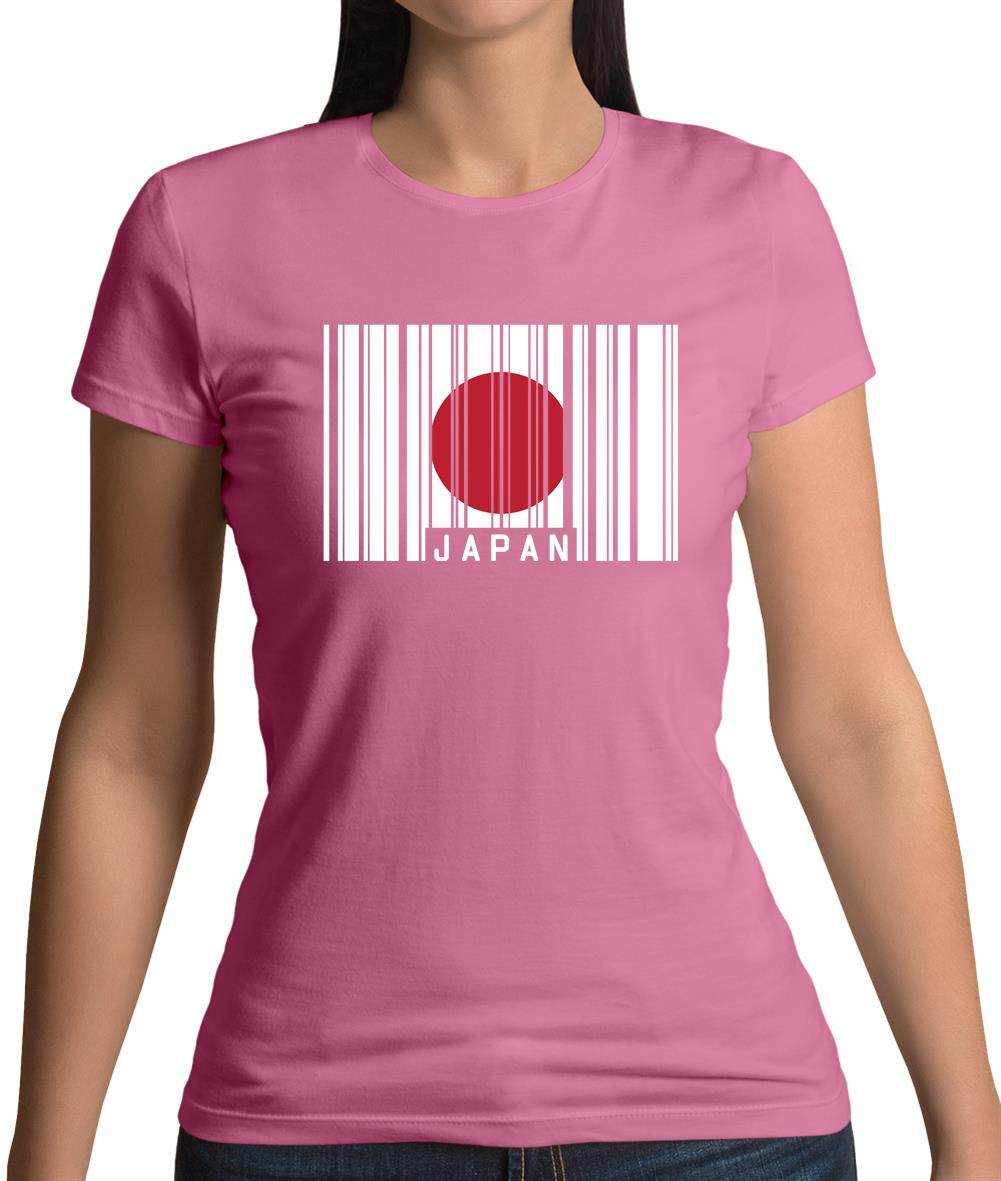 Japan Barcode Style Flag Womens T-Shirt