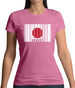 Japan Barcode Style Flag Womens T-Shirt
