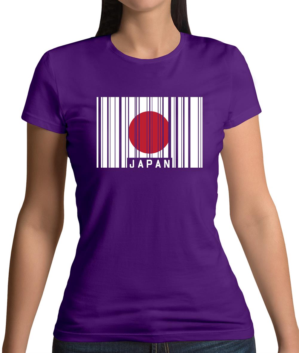 Japan Barcode Style Flag Womens T-Shirt