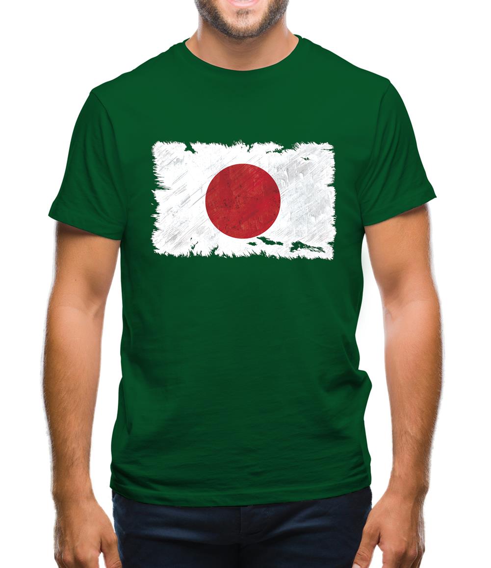Japan Grunge Style Flag Mens T-Shirt