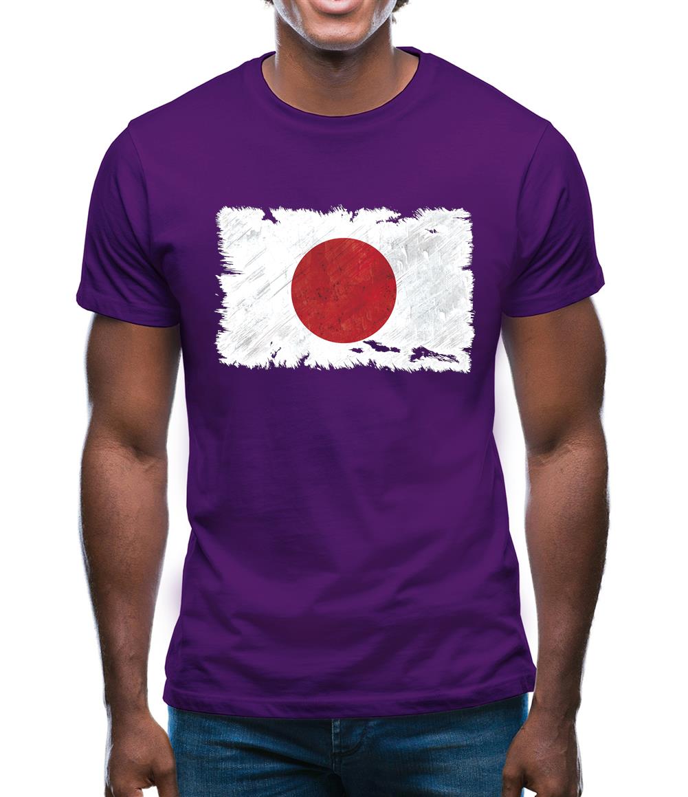 Japan Grunge Style Flag Mens T-Shirt