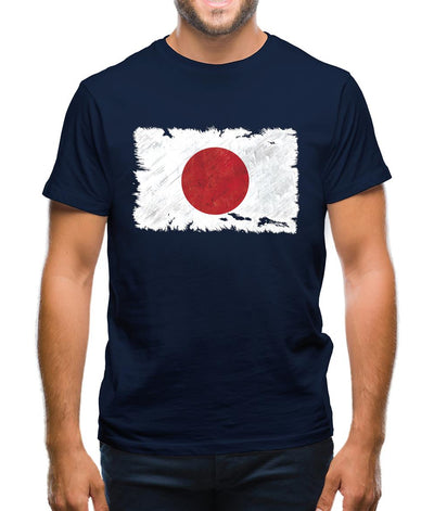 Japan Grunge Style Flag Mens T-Shirt