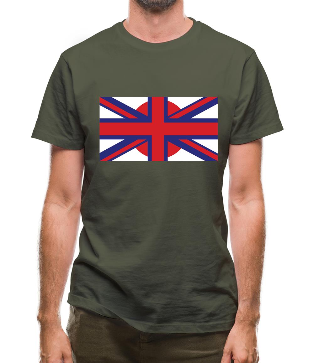 Japanese Union Jack Flag Mens T-Shirt